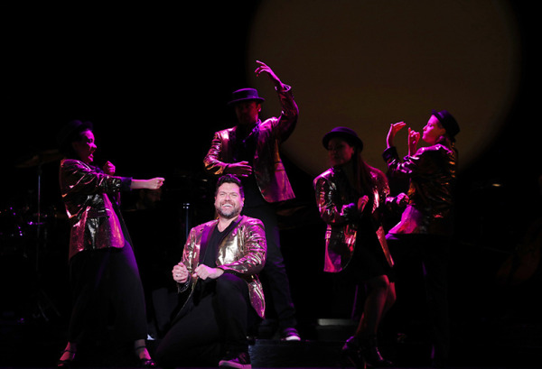 Diane Phelan, Mauricio Martínez, Jesse Nager, Jasmine Forsberg, Kathryn Boswell in Goodspeed Musicals' A Grand Night For Singing. Photo by Diane Sobolewski.
